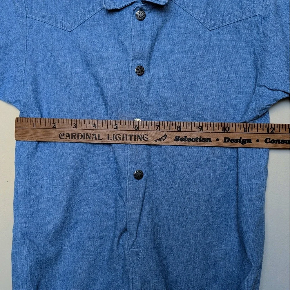Vintage Osh Kosh B'Gosh Denim Romper  Collared Jumpsuit 90s Size‎ 24 Months